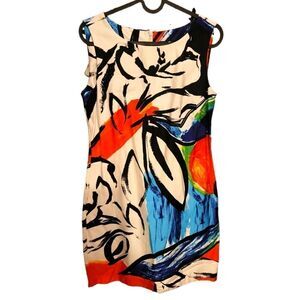 Ellen Tracy Colorful A line Dress Size 2